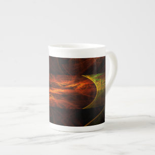 Mystique Jungle Modern Abstract Fractal Art Bone China Mug