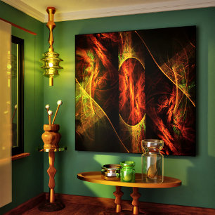 Mystique Jungle Modern Abstract Fractal Art Canvas Print