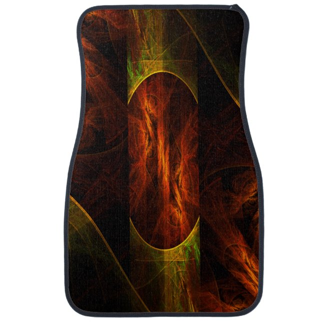 Mystique Jungle Modern Abstract Fractal Art Car Floor Mat (Front)