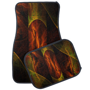 Mystique Jungle Modern Abstract Fractal Art Car Floor Mat