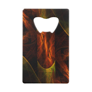 Mystique Jungle Modern Abstract Fractal Art Credit Card Bottle Opener