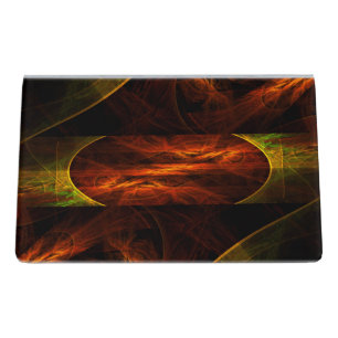 Mystique Jungle Modern Abstract Fractal Art Desk Business Card Holder