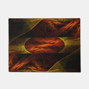 Mystique Jungle Modern Abstract Fractal Art Doormat