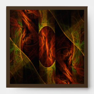 Mystique Jungle Modern Abstract Fractal Art Envelope