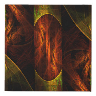 Mystique Jungle Modern Abstract Fractal Art Faux Canvas Print