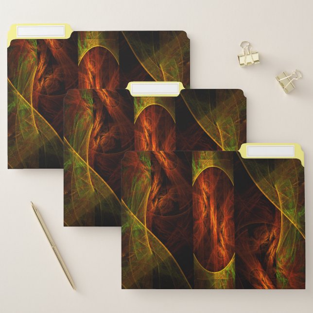 Mystique Jungle Modern Abstract Fractal Art File Folder (Set)