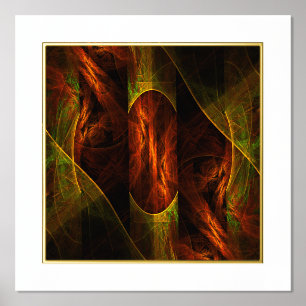 Mystique Jungle Modern Abstract Fractal Art Foil Prints