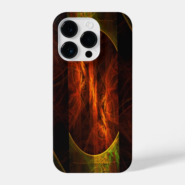 Mystique Jungle Modern Abstract Fractal Art iPhone Case (Back)