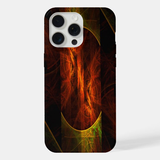 Mystique Jungle Modern Abstract Fractal Art iPhone Case (Back)