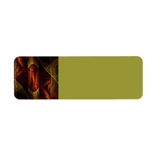 Mystique Jungle Modern Abstract Fractal Art Label (Front)