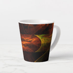 Mystique Jungle Modern Abstract Fractal Art Latte Mug