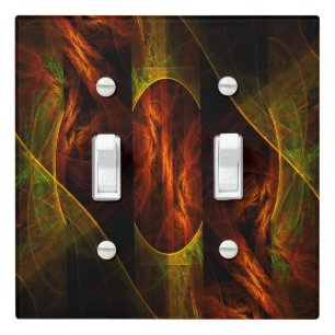 Mystique Jungle Modern Abstract Fractal Art Light Switch Cover