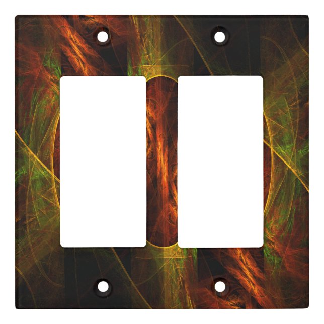 Mystique Jungle Modern Abstract Fractal Art Light Switch Cover (Front)