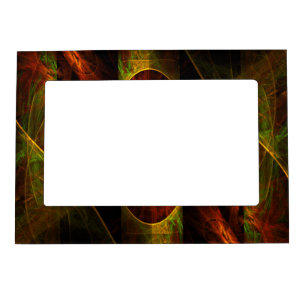Mystique Jungle Modern Abstract Fractal Art Magnetic Picture Frame