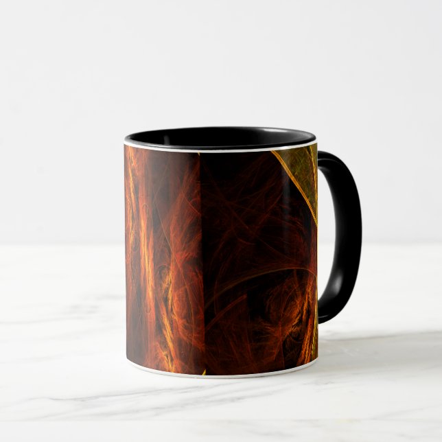 Mystique Jungle Modern Abstract Fractal Art Mug (Front Right)