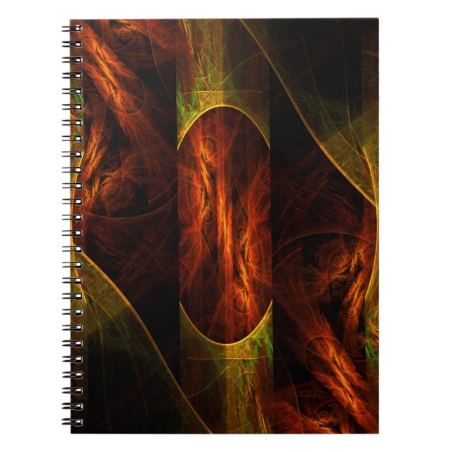 Mystique Jungle Modern Abstract Fractal Art Notebook (Front)