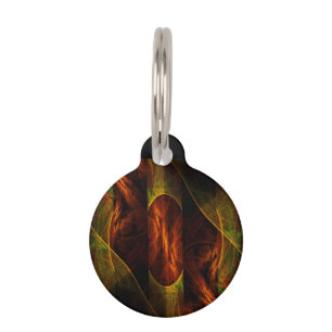 Mystique Jungle Modern Abstract Fractal Art Pet ID Tag