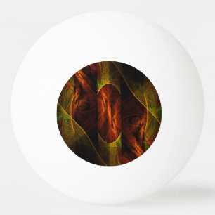 Mystique Jungle Modern Abstract Fractal Art Ping-Pong Ball