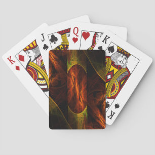 Mystique Jungle Modern Abstract Fractal Art Poker Cards