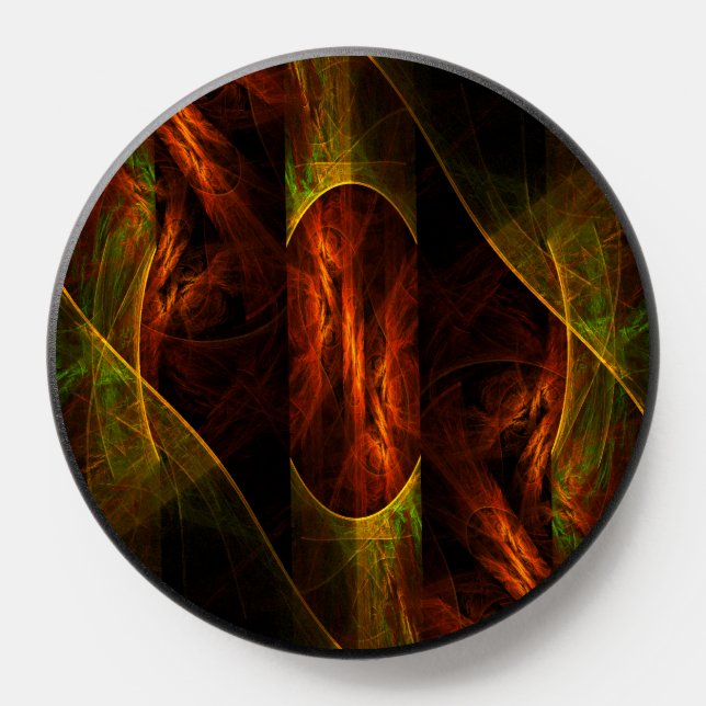 Mystique Jungle Modern Abstract Fractal Art PopSocket (Popsocket)