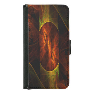 Mystique Jungle Modern Abstract Fractal Art Wallet Phone Case For Samsung Galaxy S5