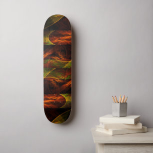 Mystique Jungle Modern Abstract Fractal Art Skateboard
