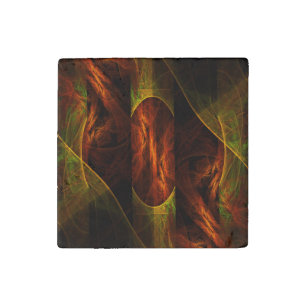 Mystique Jungle Modern Abstract Fractal Art Stone Magnet