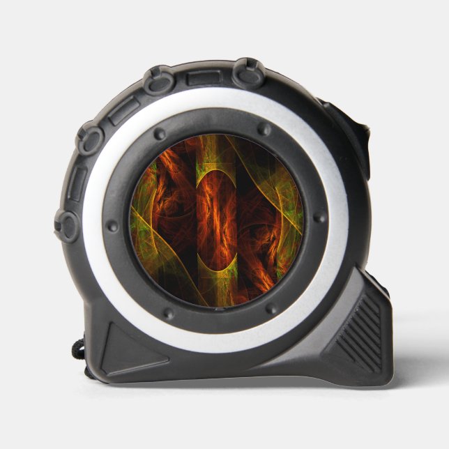 Mystique Jungle Modern Abstract Fractal Art Tape Measure (Front)