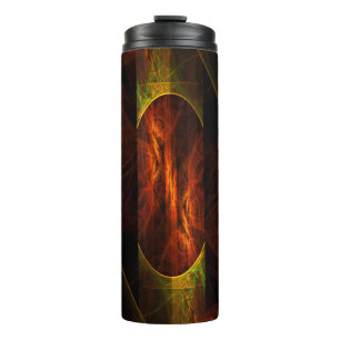 Mystique Jungle Modern Abstract Fractal Art Thermal Tumbler