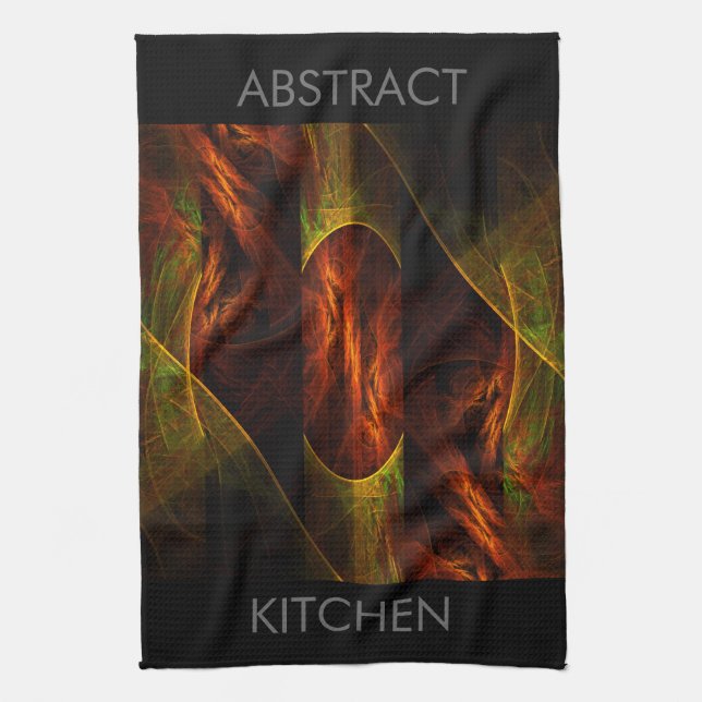 Mystique Jungle Modern Abstract Fractal Art Towel (Vertical)