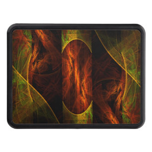 Mystique Jungle Modern Abstract Fractal Art Trailer Hitch Cover