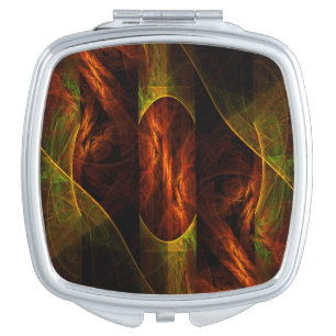 Mystique Jungle Modern Abstract Fractal Art Vanity Mirror