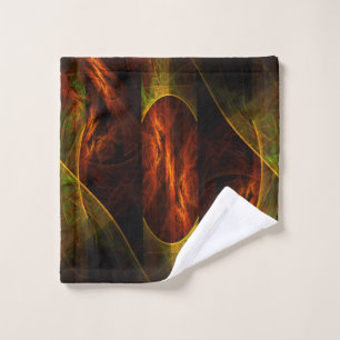 Mystique Jungle Modern Abstract Fractal Art Wash Cloth