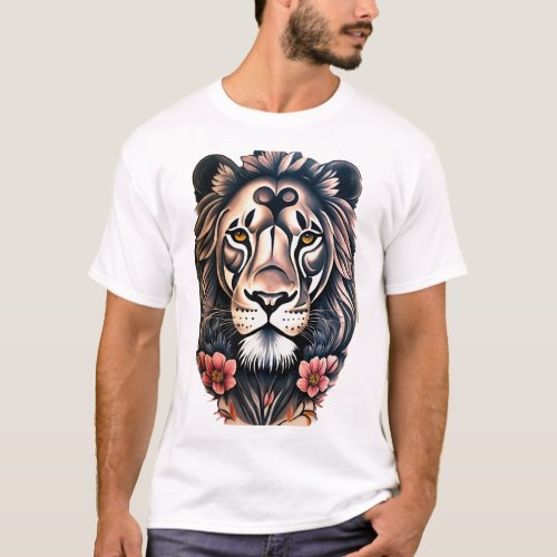 Mystique Mane Noir Gris Lioness  Cubs Abstract A T_Shirt