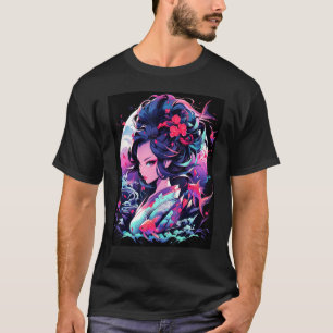 Mystique of the Geisha Embodying Tradition Design T-Shirt