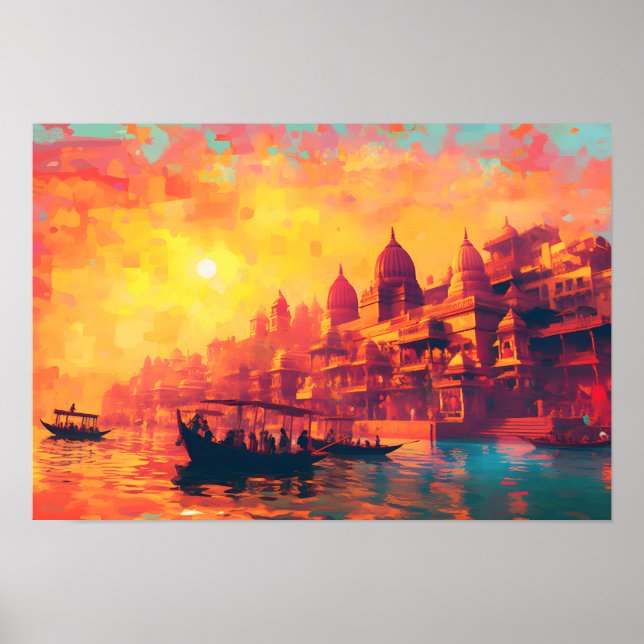 Mystique of Varanasi India Wall Art Poster (Front)