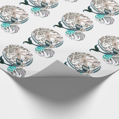 Myth of the Seas New Age Folk Art Wrapping Paper