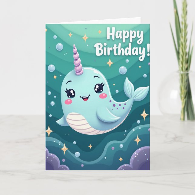 Mythic Birthday Creature Card (Front)