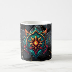 Mythic Dragon Crest Gamer Emblem Coffee Mug