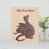 mythical and fantasy creature cute red dragon (Standing Front)