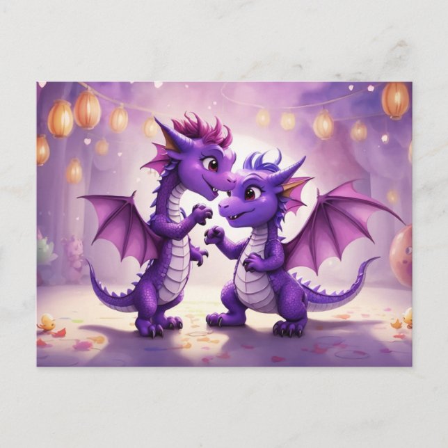 *~* Mythical AP48 PHOTO Party Invite Dragon Disco (Front)