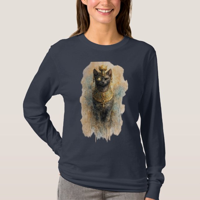 Mythical Cat Ancient Fantasy Feline Art  T-Shirt (Front)