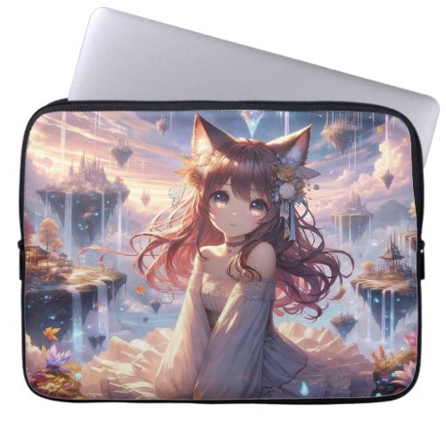 Mythical Catgirl Anime Princess Laptop Sleeve