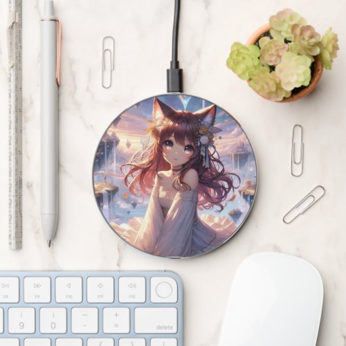 Mythical Catgirl Anime Princess Wireless Charger