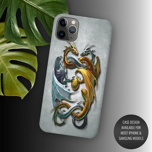 Mythical Celtic Dragons Fantasy Tattoo Art iPhone 11 Pro Max Case