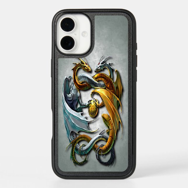 Mythical Celtic Dragons Fantasy Tattoo Art Otterbox iPhone Case (Back)