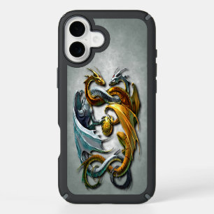 Mythical Celtic Dragons Fantasy Tattoo Art iPhone 16 Plus Case