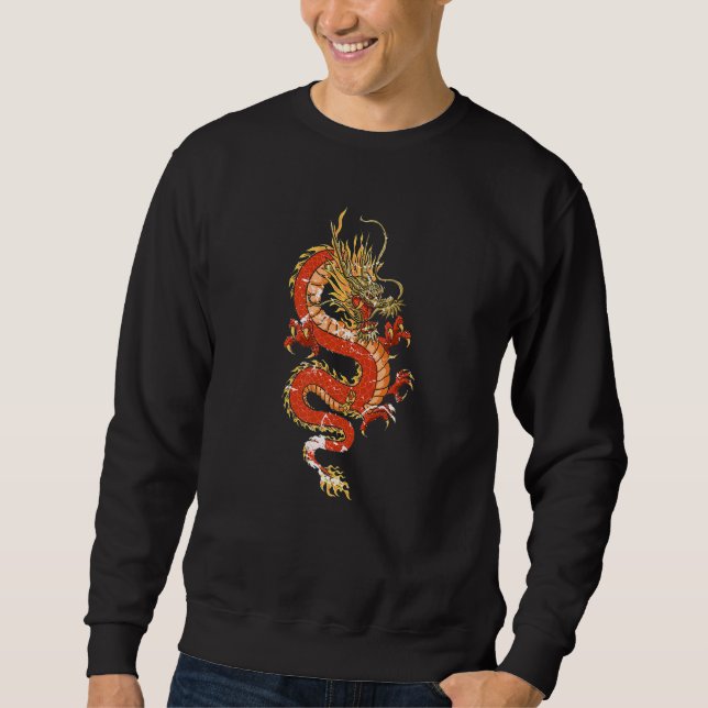 Mythical Creature Dragon Tailed Creature  Mytholog Sweatshirt (Front)