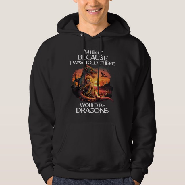 Mythical Creature Dragons  Men Dragon for a Dragon Hoodie (Front)