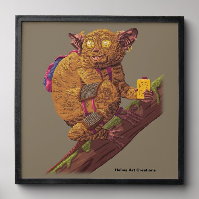 Mythical Creature Forest Primate Fantasy Art Image Peel And Stick Photo Tile (Front Set)
